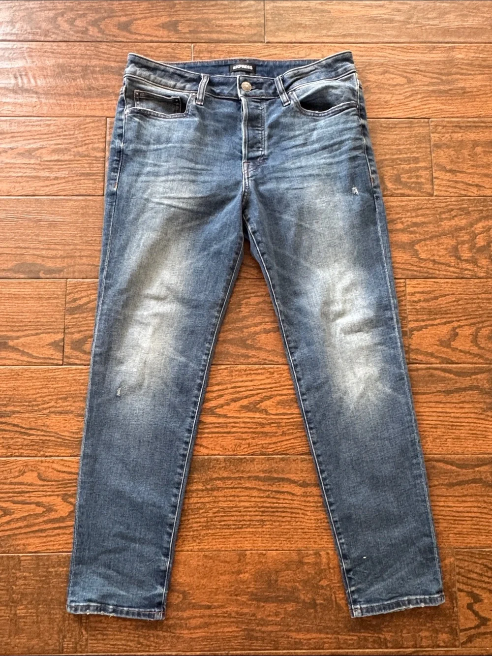 Express Men’s Slim Jeans - Medium Blue Wash
